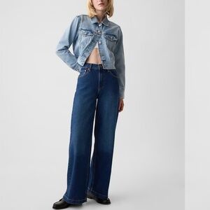 Gap High Rise Stride Wide-Leg Jeans